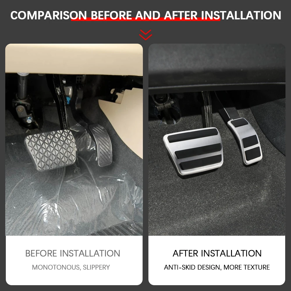Stainless Steel Car Pedals for Ford Ecosport 2012-2023 Fiesta MK8 2013-2023 Puma 2019-2023 Gas Brake Pedal Cover Pad Accessories