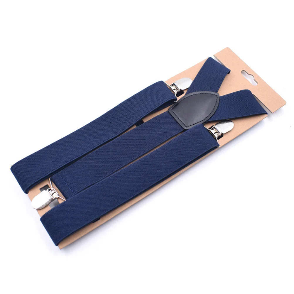 

3.5cm Adjustable Monochromatic Black Suspender Elastic Trousers Braces for Men Women Pants Suspender Buttons Fashion Casual