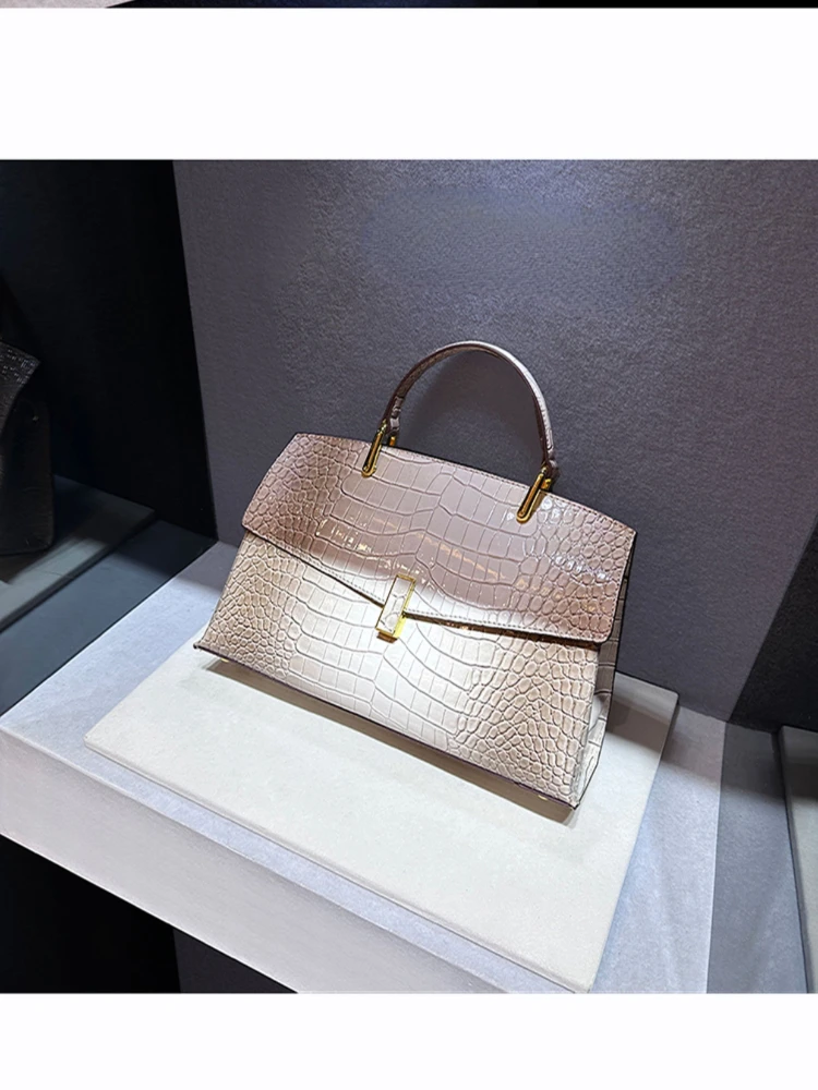 Designer Luxury Brand Bolsas Para Mujeres High-gloss Crocodile 2024 New Crossbody Handbag Shell Bags for Women Hot Selling