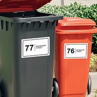 Customized Wheelie Bin Stickers - Waterproof Vinyl Trash Can Decals with Removable Adhesive for Home & Outdoor Use 4