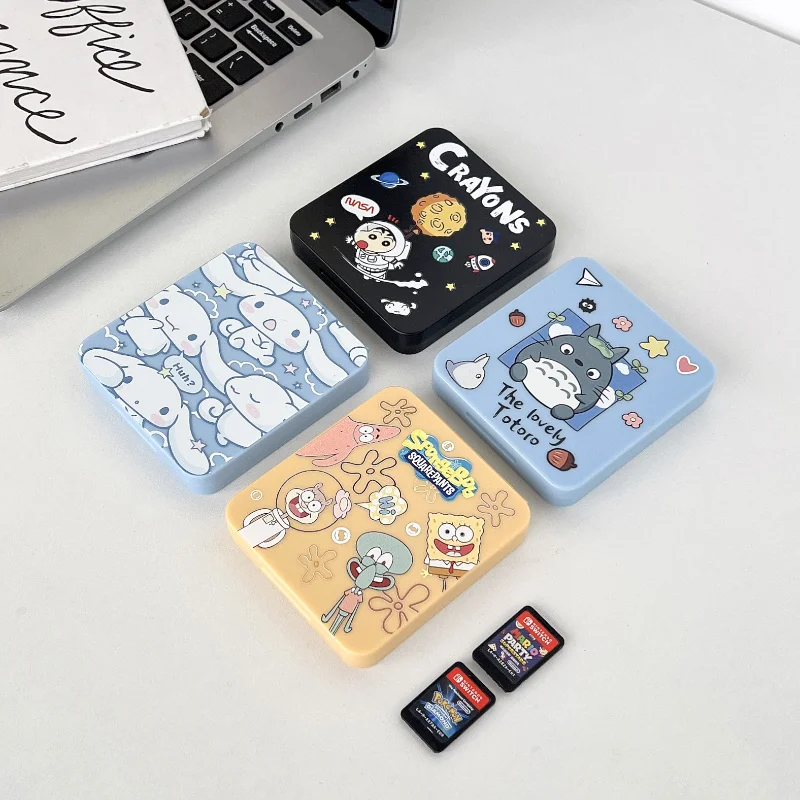 

Anime Sanrio Melody Kulomi New Magnetic Card Box NS Game Console Cassette Storage Box Cartoon Switch TF Card Silicone Card Box