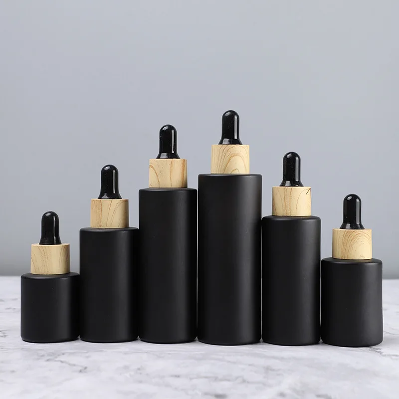 

Набор из 10 флаконов-капельниц из матового черного стекла для ароматерапии, эфирных масел и массажных жидкостей, многоразовые контейнеры с пипетками