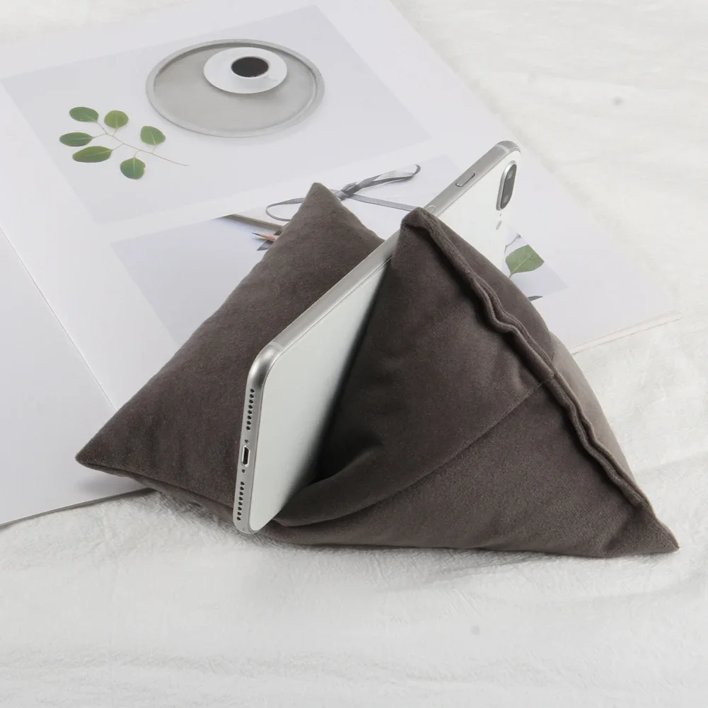 Bantal berdiri pemegang ponsel orang, kantung kacang bantal portabel lembut untuk braket dudukan Tablet Laptop mendukung ponsel