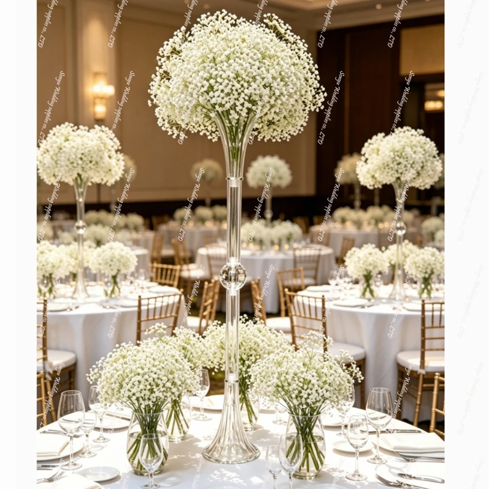 

10 шт. 60-100 см, f25, романтический дизайн, прозрачные акриловые подставки для цветов, декор для свадебного прохода, подставки для стола на свадьбу