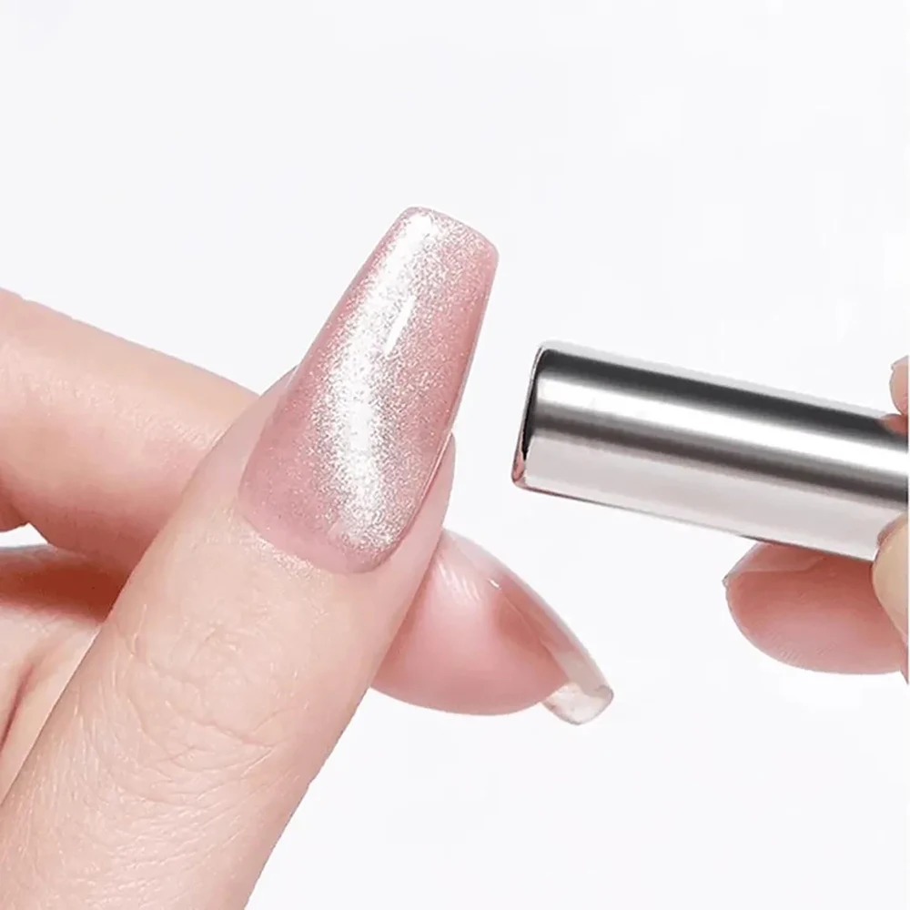 Cat Eye Nail Art Magnet Cylindrical Magnet Cat's Eye Glass Bead Nail Art for UV Gel Nail Polish Nail Art Manicure Design Tools