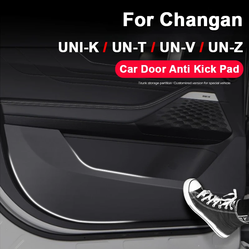 

For Changan UNI-K UN-T UN-V UN-Z 2024 2025 Car Door Kick Guard PU Leather Anti-Dirty Anti-Scratch Protector Decor Accessories