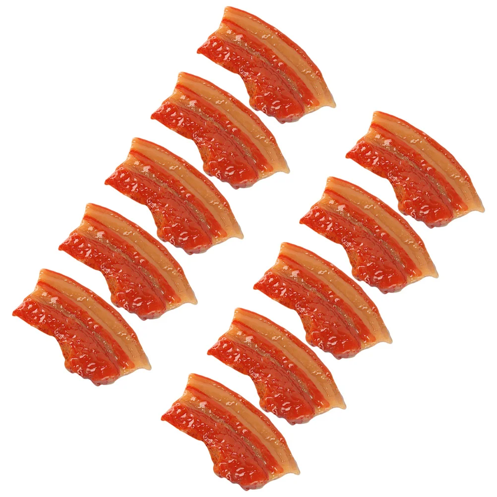 10個のリアルな肉の模造食品装飾、コンパクトで耐久性のある樹脂製キッチンオーナメント、写真撮影やレストランに最適