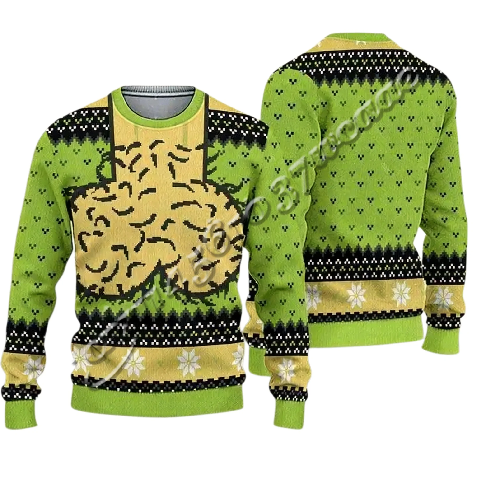 NEW Ugly Christmas Sweater Collection Funny Gag Snowflake Reindeer 3D  Print Crew Neck Autumn Winter Sweatshirt FamilyMatching