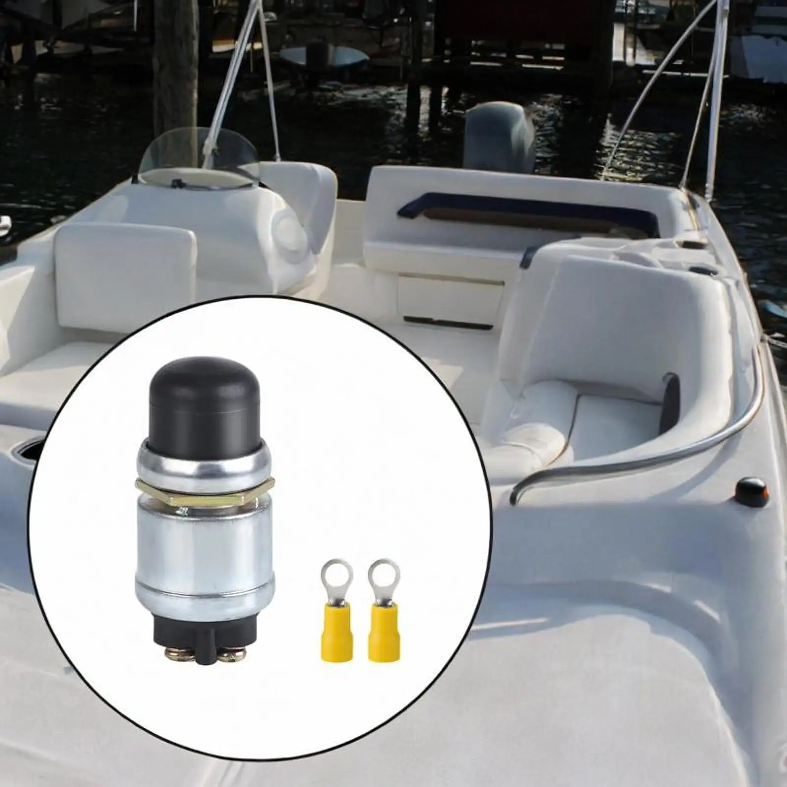 

Кнопочный переключатель запуска водонепроницаемый 12 В 50 А для двигателя тягача автомобиля