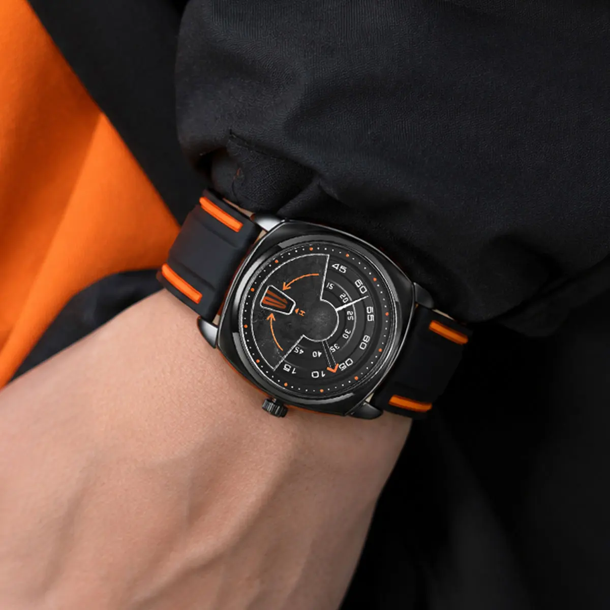 Men Women Waterproof Quartz Watch Silicone Rubber Strap Sport Wristwatch Trendy Luxury Unique Design Daily Wear Watch