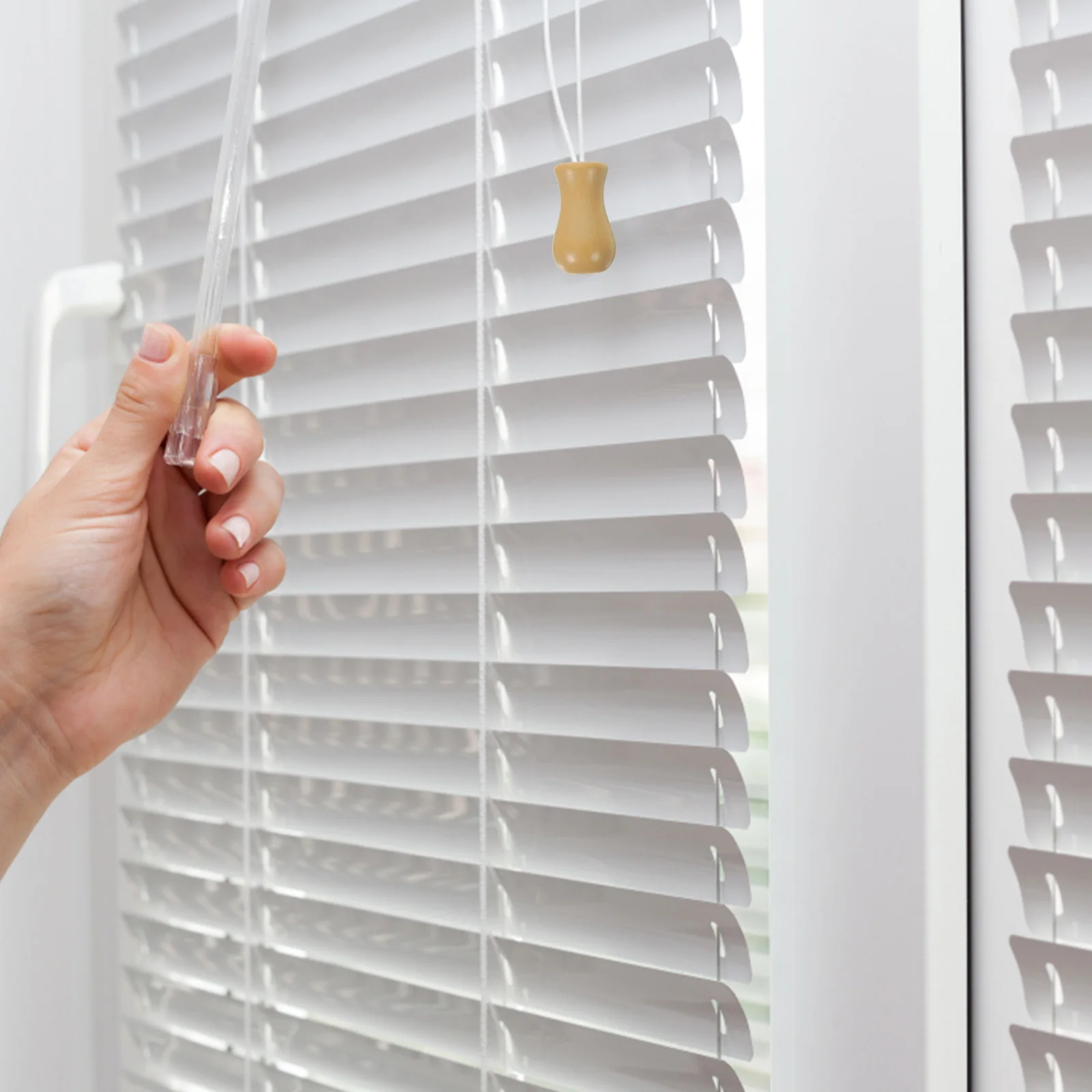 

12pcs Bamboo Curtain Replacement Blind Pull Cord Ends For Window Shades Wooden Cord Knobs Blinds Accessories