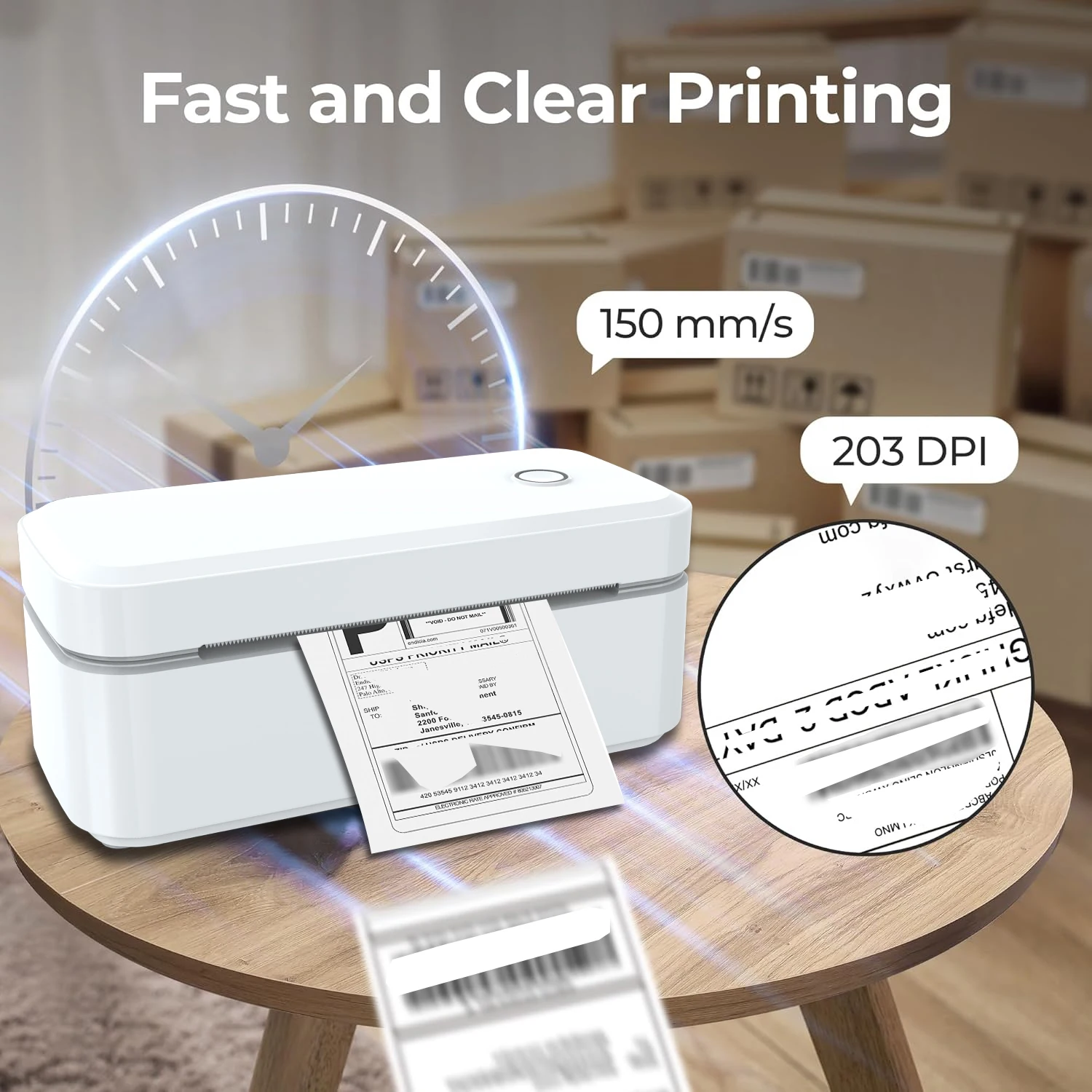 طابعة ملصقات حرارية Marklife X4 بلوتوث مقاس 4 × 6 بوصة جاهزة للتجارة الإلكترونية متوافقة - طباعة ملصقات سريعة لاحتياجات الأعمال