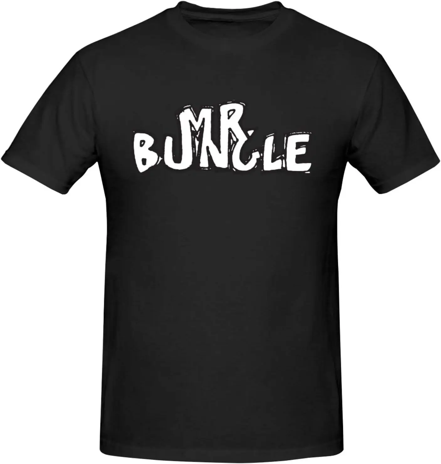 Mr Music Bungle Band Men's T-Shirts Summer Cooling Cotton Base Layer Short Sleeve Crewneck Tees Black