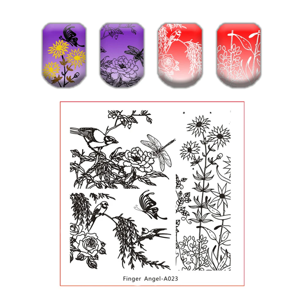 

Flower Leaf Line Patterns Nail Stamping Plates Stainless Steel Lace Nail Art Image Plate Stamp Template Stencil Tools