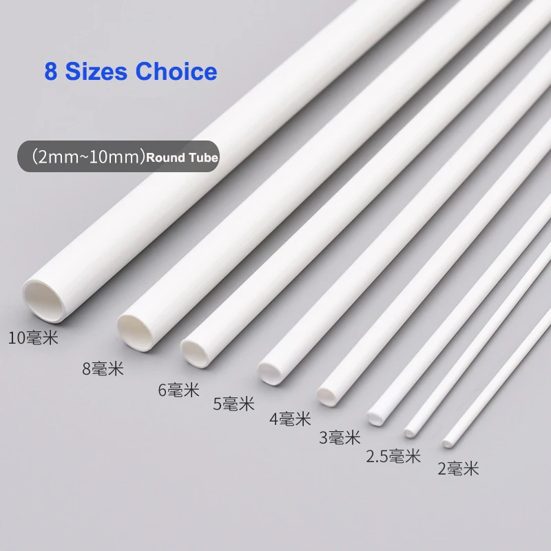 

Dia 2mm-10mm ABS Plastic Round Tube Pipe DIY Model Making Scenery Architectural Constructions Models Scenery