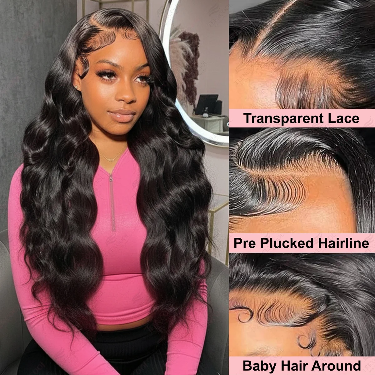 

30 40-дюймовые объемные волнистые парики 13x6 Hd Парик фронтальной части шнурка Бразильские человеческие волосы 13X4 Парик фронта шнурка Предварительно выщипанный парик человеческих волос для женщин