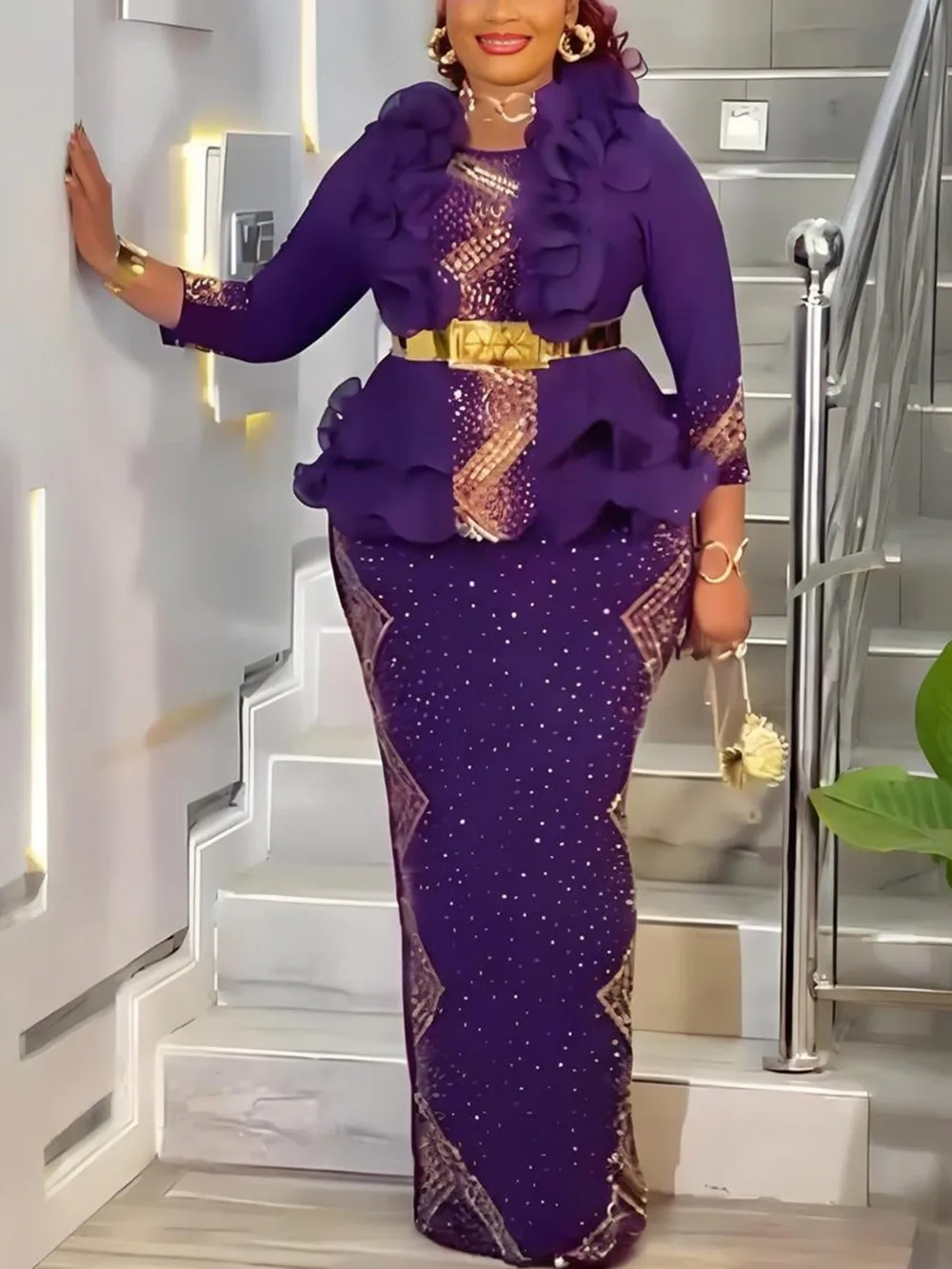 Vestidos Africanos de Lujo con Lentejuelas para Mujer, Vestidos de Novia Turcos, Vestidos Elegantes de Lujo para Mujer, Vestido Africano 2026