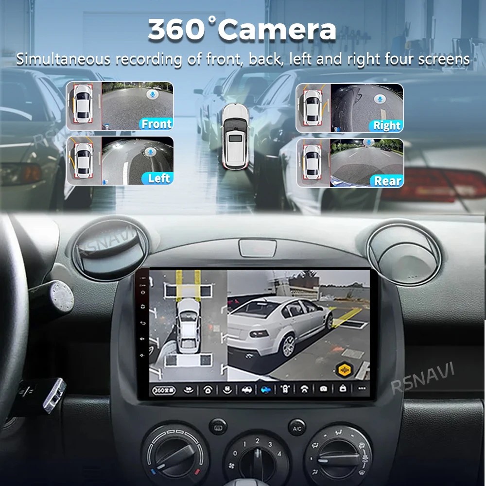 Android 16 Carplay Auto 2K Screen Car Radio Multimedia Player For Mazda 2 2007-2014 WIFI+4G Autoradio Stereo 2din Snapdragon view 3