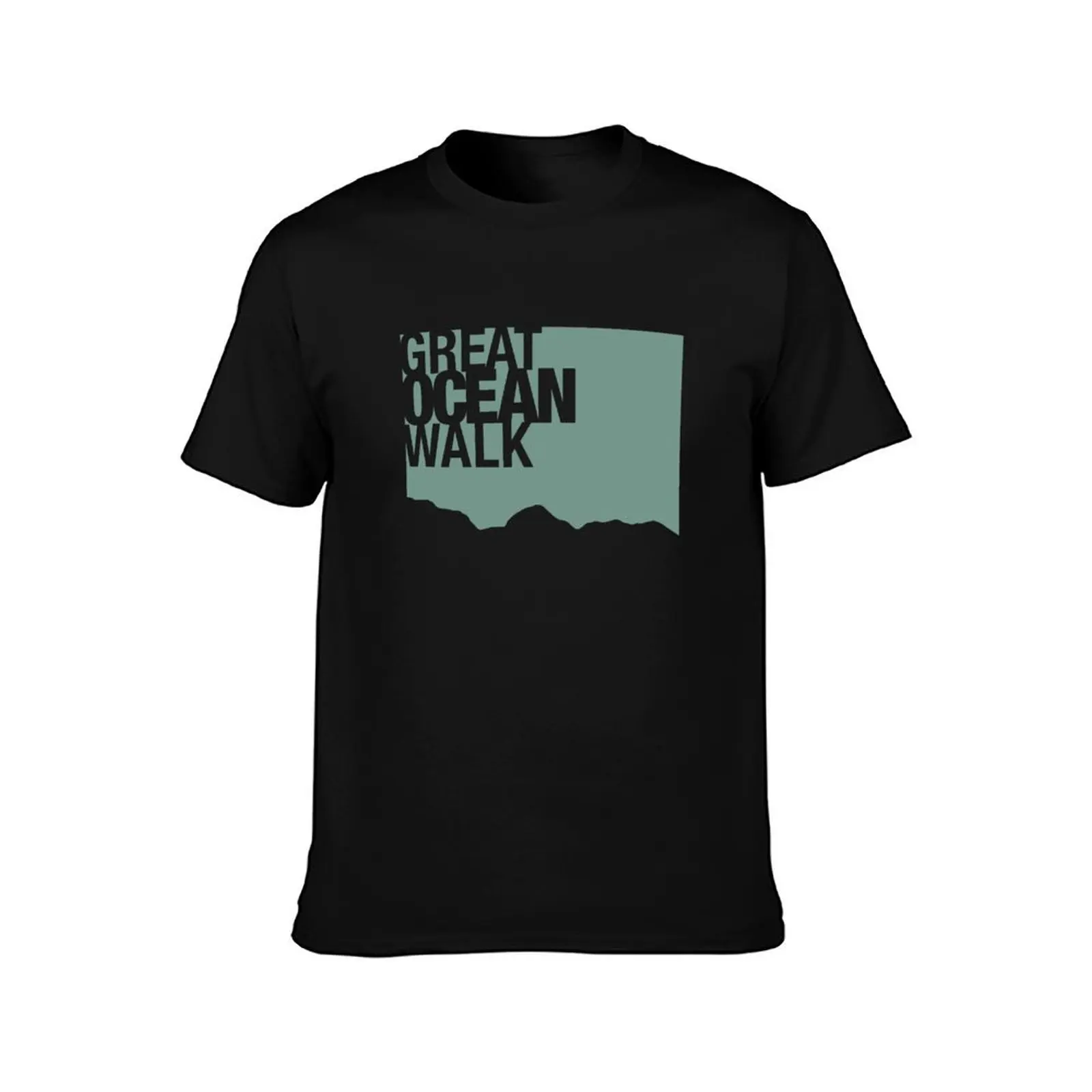 Great Ocean Walk Coast Line in Sage T-Shirt Summer Casual Cotton Tee Oversized Streetwear Tops Vintage Graphic Print