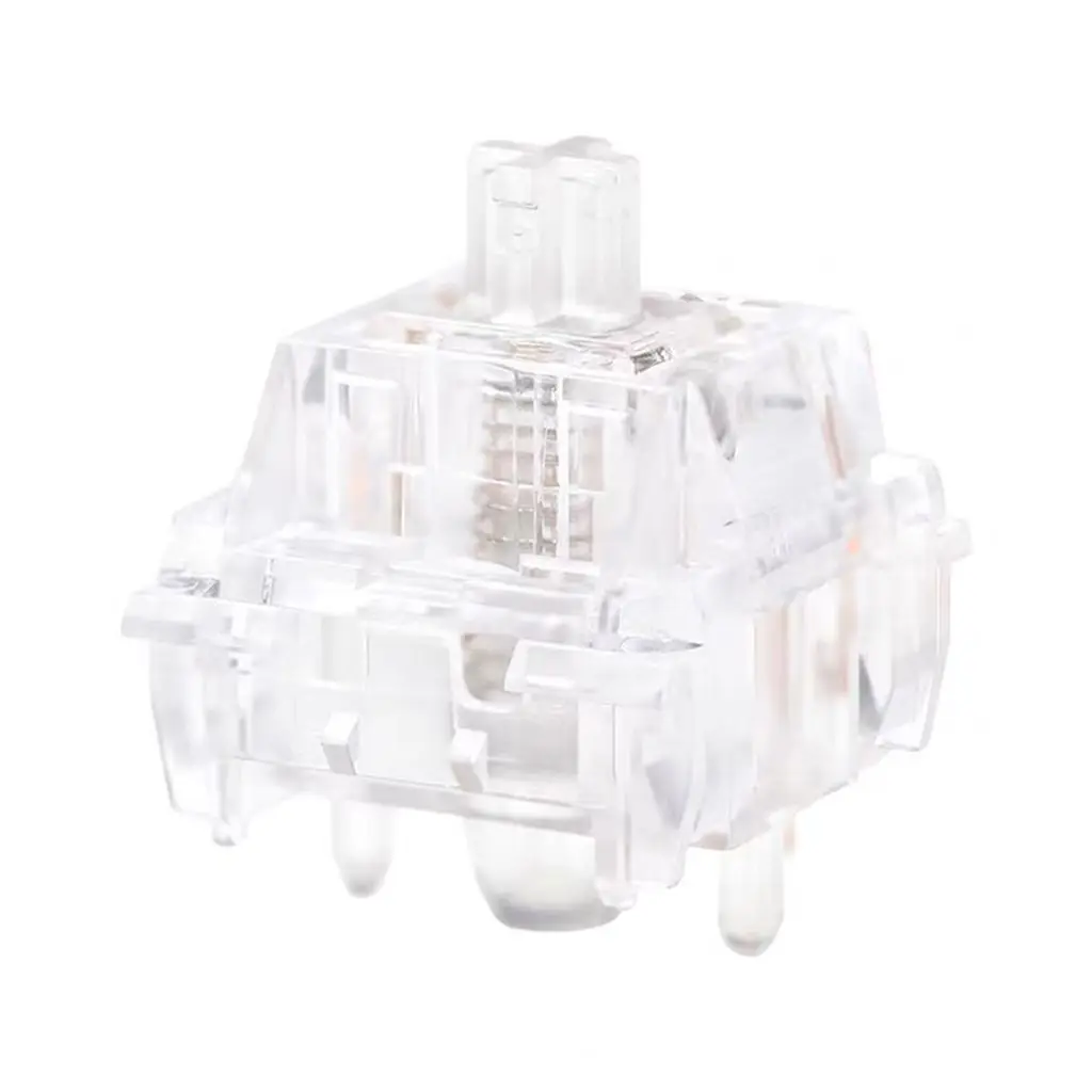 

Механические переключатели Kailh Clione Limacina MX, 5-контактные, линейные, RGB SMD, для кастомизированных клавиатур ПК, прозрачные, серебряные пружины, заводская смазка