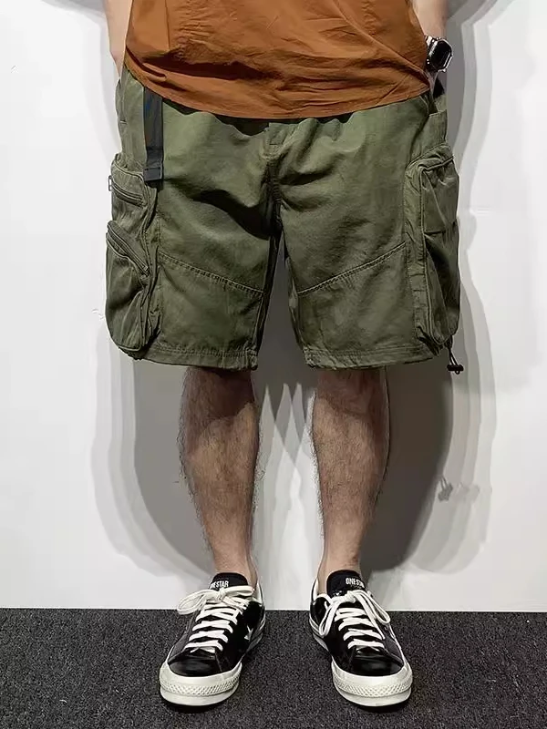 حجم كبير 300 Pou ملابس العمل الأمريكية الرجعية orts الرجال الصيف نظام الجبل وظيفية متعددة ket عادية خمسة أرباع P...