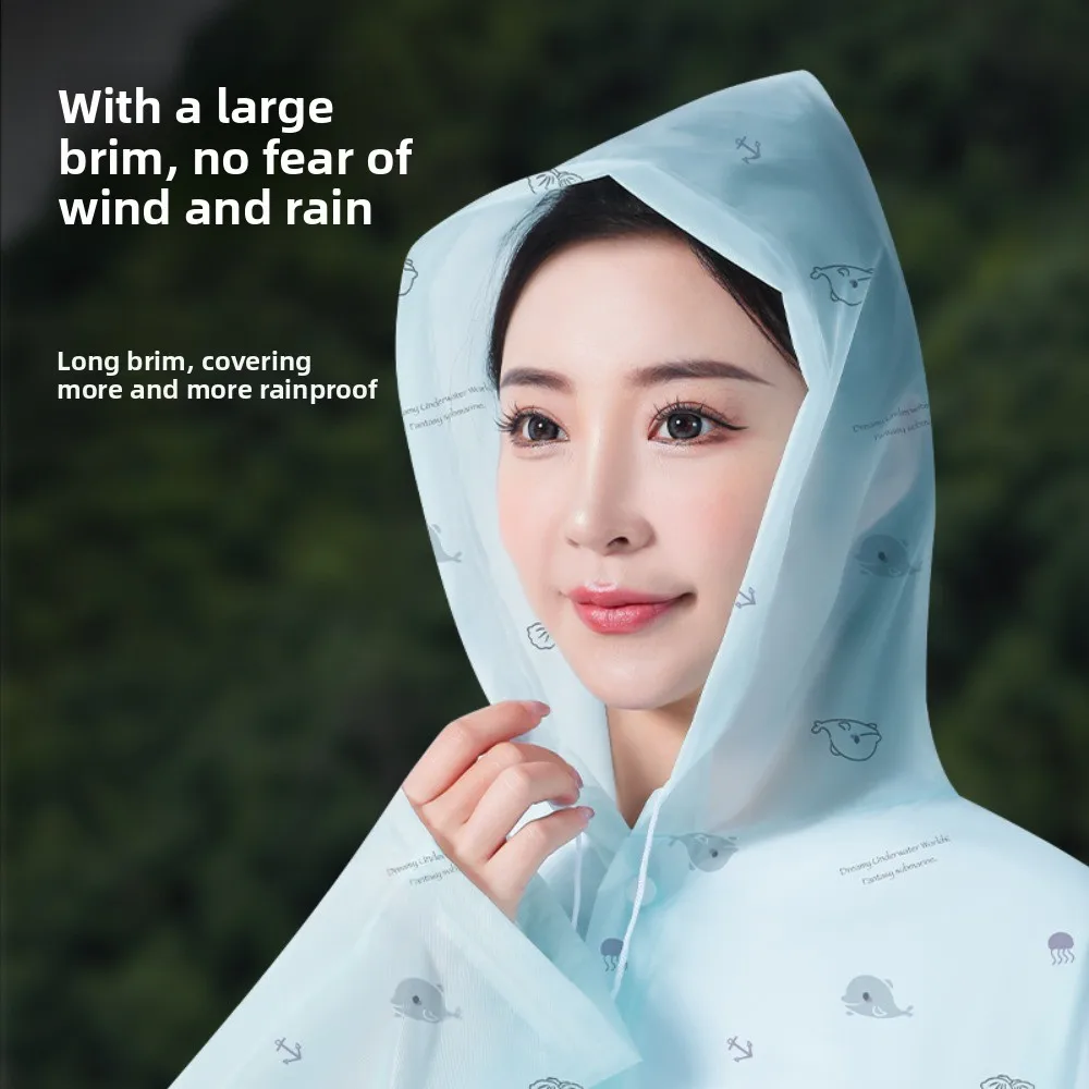 Jednorazowy płaszcz przeciwdeszczowy, długi, pełny, odporny na deszcz, damski podróżny, turystyczny, jeździecki, przenośny, pogrubiony, modny poncho