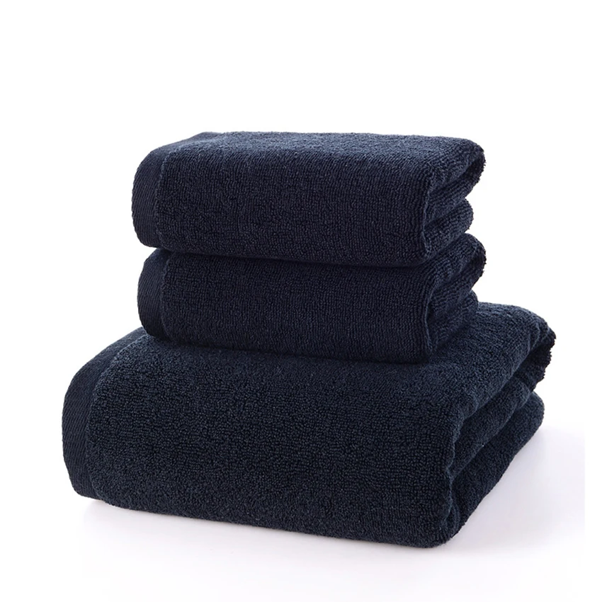 Black Bath Towel Thick Large Soft Cotton Face Hand Shower Towels for Adults Kids Home Bathroom Spa Toalla 34*74cm/70*140cm