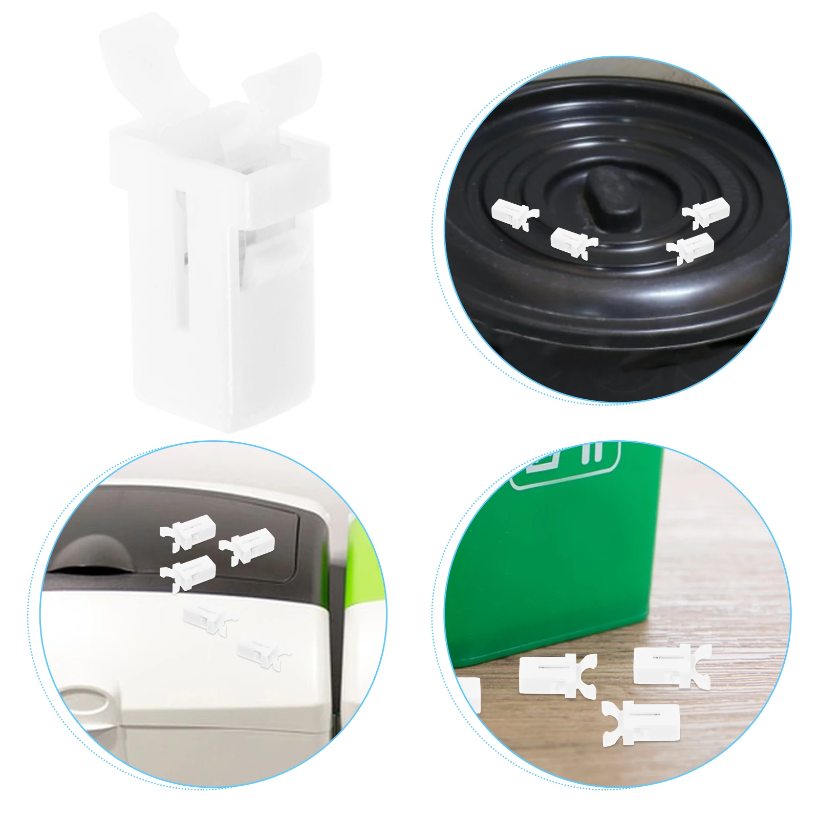

20PCS Self-Locking Waste Bin Buckle Automatic Trash Can Lock Replacement Door Push Type for Garbage Lid Household Latch