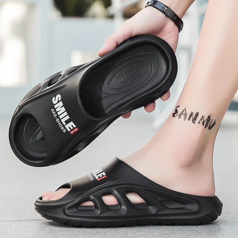 Fashion Non-Slip Men Slippers House Shoes Soft Platform Slide Sandals Men Indoor Outdoor Shower Bathroom Slipper Casual Shoes