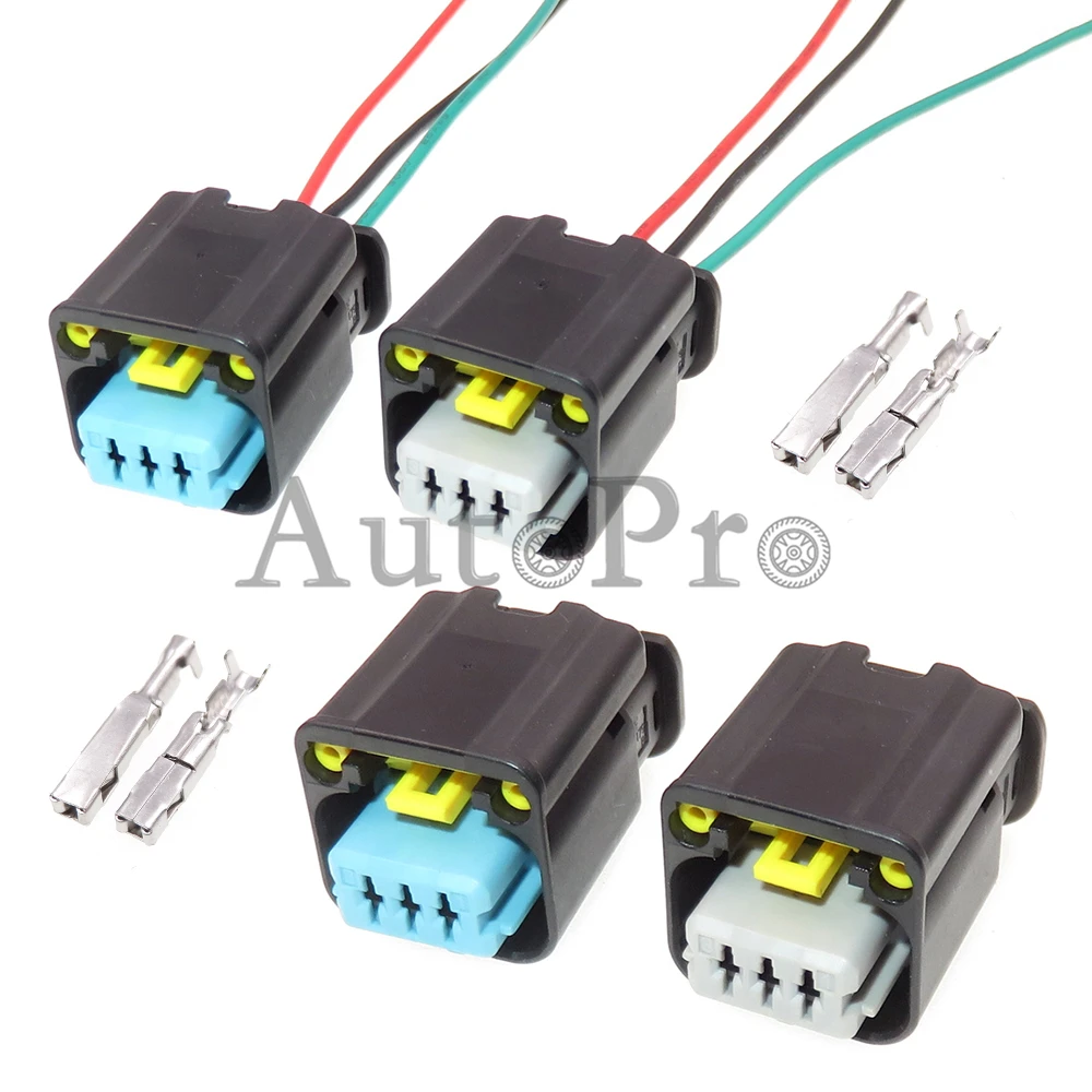 1 Set 3 Hole 1801179-2 AC Assembly Auto Headlight Plug for Dongfeng Peugeot Citroen 1801179-3 Car Waterproof Wiring Socket