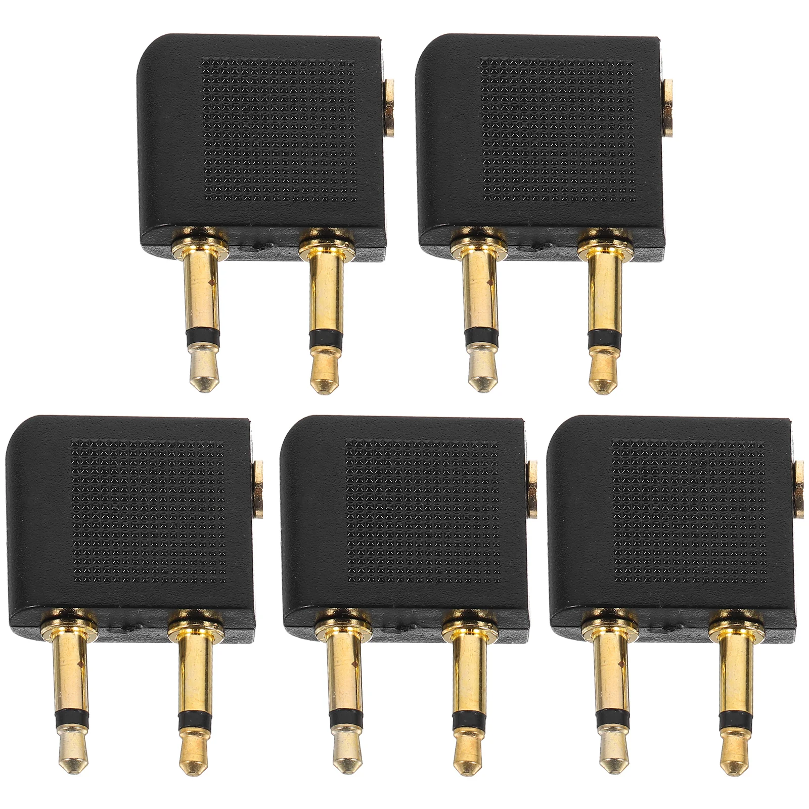 5 Pcs Headphone Adapter Airplane for Headphones Airline Earphone Entertainment System Jack Zinc Alloy Headset