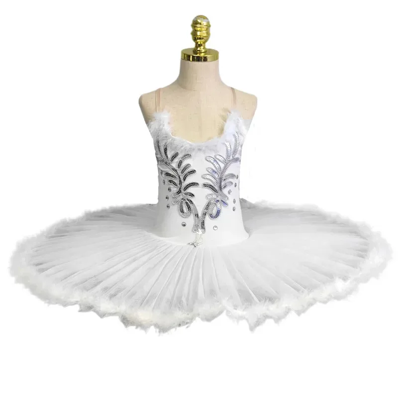 パフォーマンスダンス服パンケーキチュチュスカートバレリーナハロウィンコスチューム子供プロフェッショナルバレエレオタード女性用cm-5