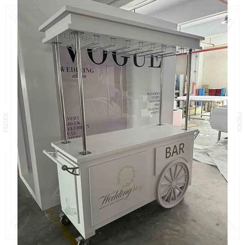 

High End Luxury Acrylic Pvc Party Candy Cart for Candy Bar Cart