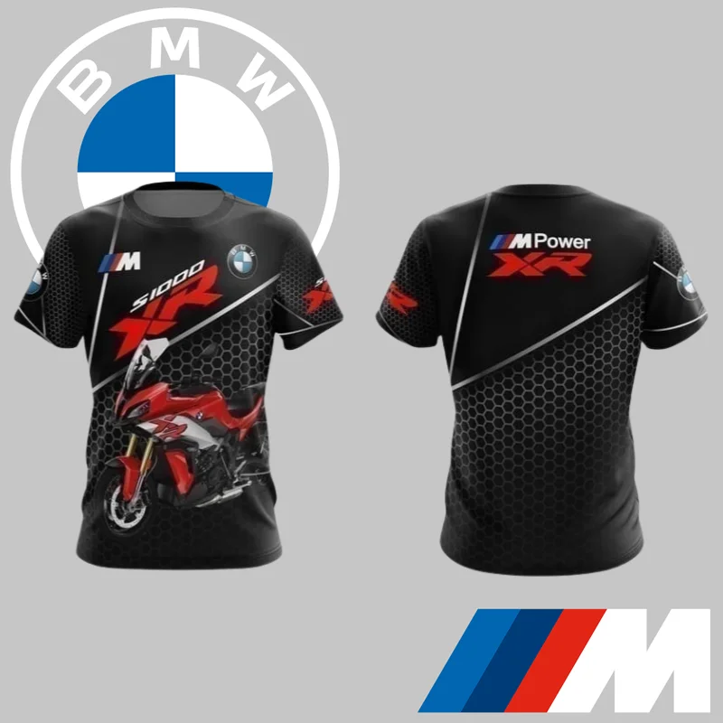 

2025 New BMW S1000xr Black Honeycomb T-shirt Quick-drying T-shirt Comfortable Casual Sports Breathable Off-road Short-sleeved