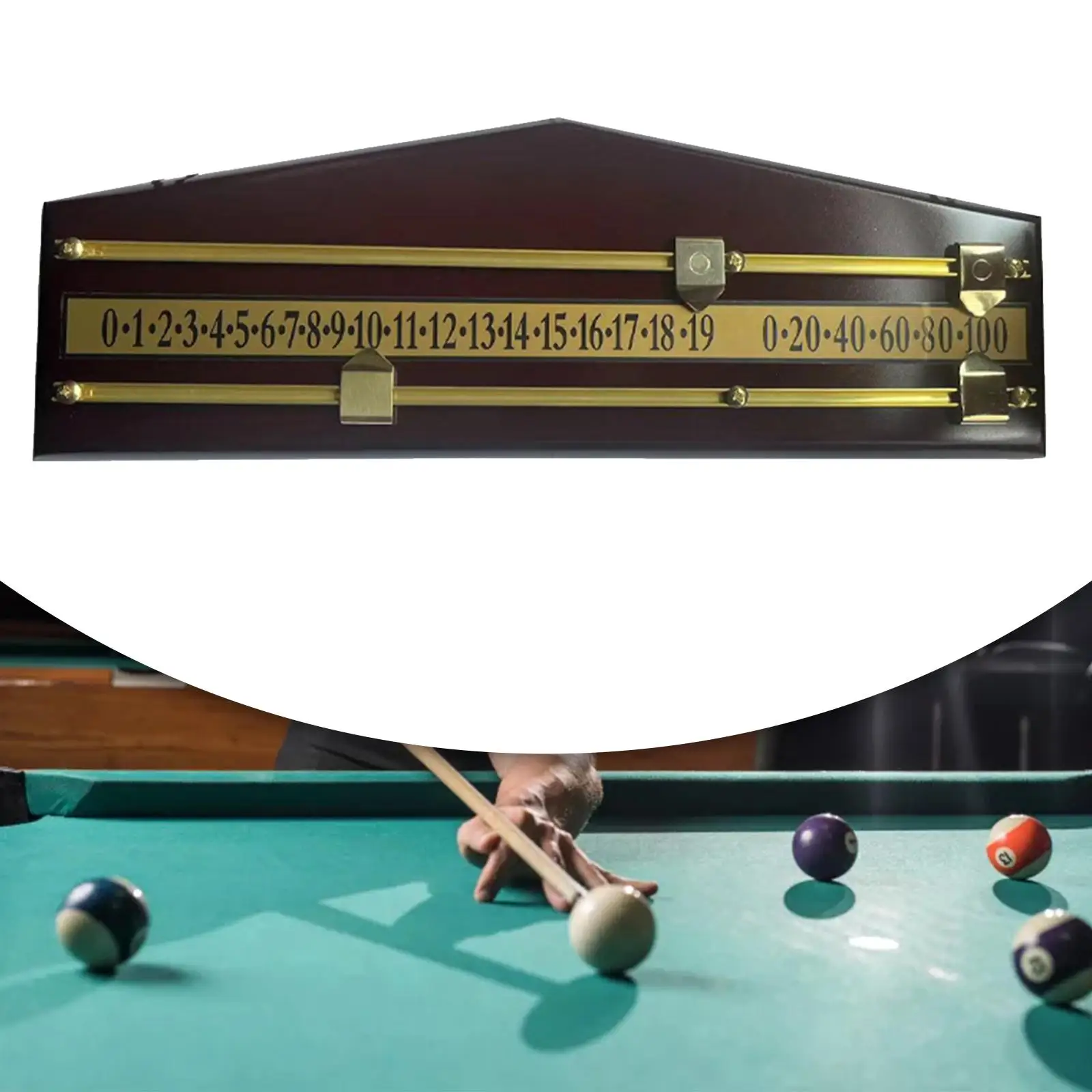 

Snooker Billiard Score Board Home Supplies Wood Portable Counters Durable Shuffleboard Wall Mounted Scoreboard Score Keeper