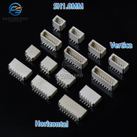 50pcs JST SH1.0 Connector 1.0mm Pitch SMT Horizontal Socket 2P 3P 4P 5P 6P 7P 8P Horizontal and vertical sticker connectors