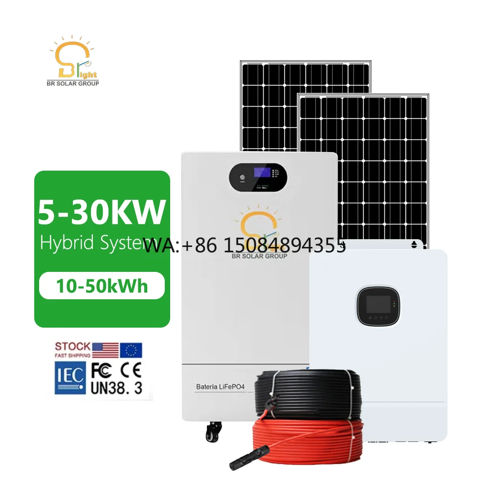 SOLAR Long Service Life Hybrid Inverter Solar Power System 5kW MPPT Lithium Ion off Grid Home System