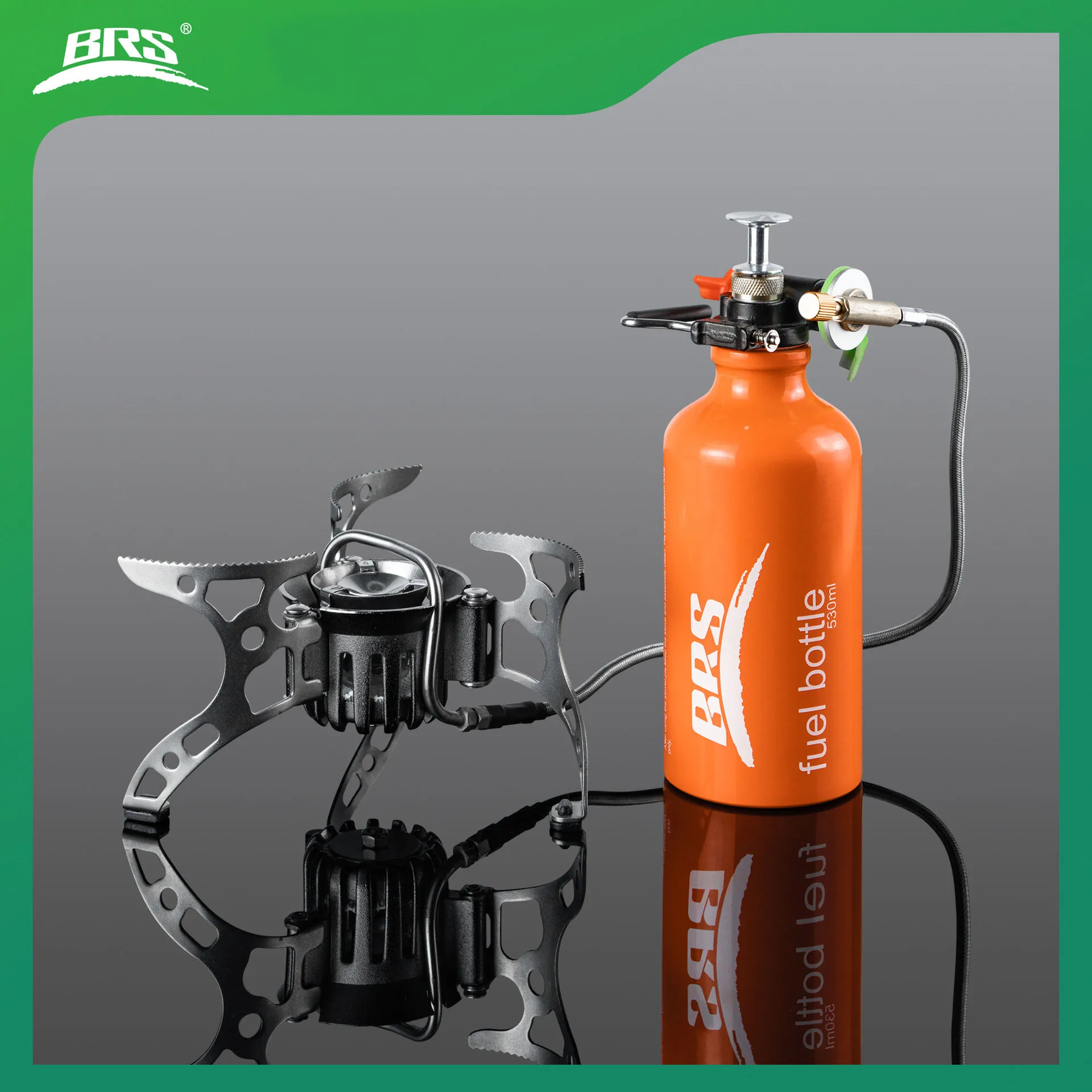 

BRS-8A Открытый портативный разделенный масляный печь Высотная походная походная печь для кемпинга Масляная и газовая печь двойного назначения