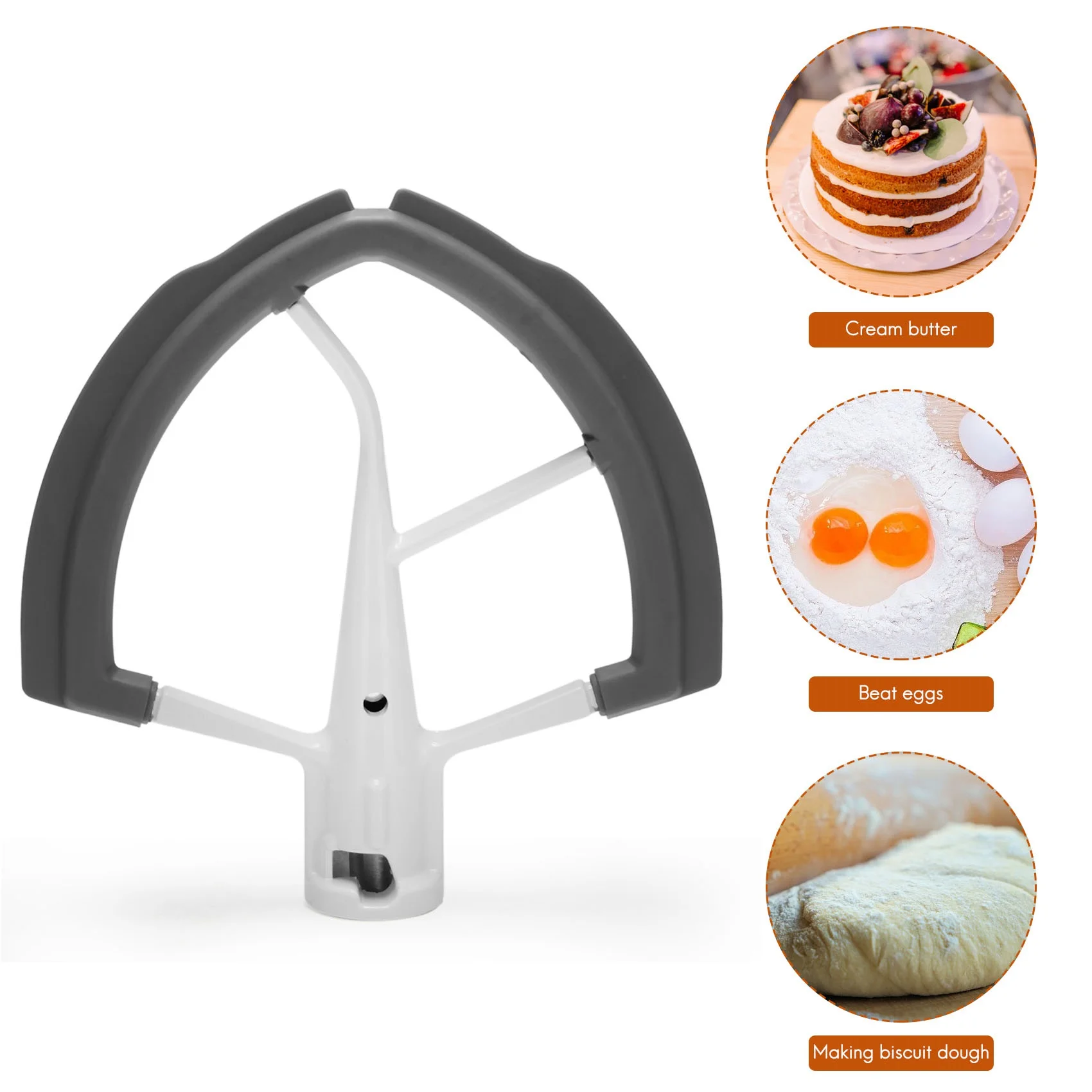 KitchenAid-Batteur à Bord Flexible pour Filles, Support de Levage, Centre Commercial, 6 Pintes, Pâte, Pagaie Assad avec Bords en Silicone Flexibles