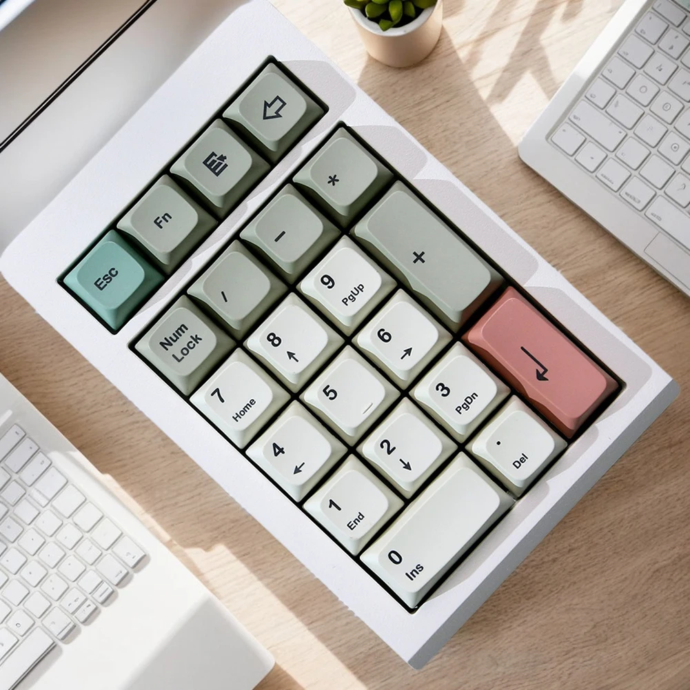 LMK21 Wireless Numpad 21Keys 3Mode Bluetooth-Compatible 5.0/2.4ghz/Wired Aluminum Alloy RGB Backlit for Win/Mac/Gaming