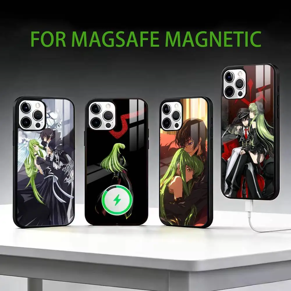 

Anime C-Code Geass-s Phone Case For iPhone17,16,15,14,13,12,11 Plus,Pro Max Magnetic For Magsafe Wireless Charging