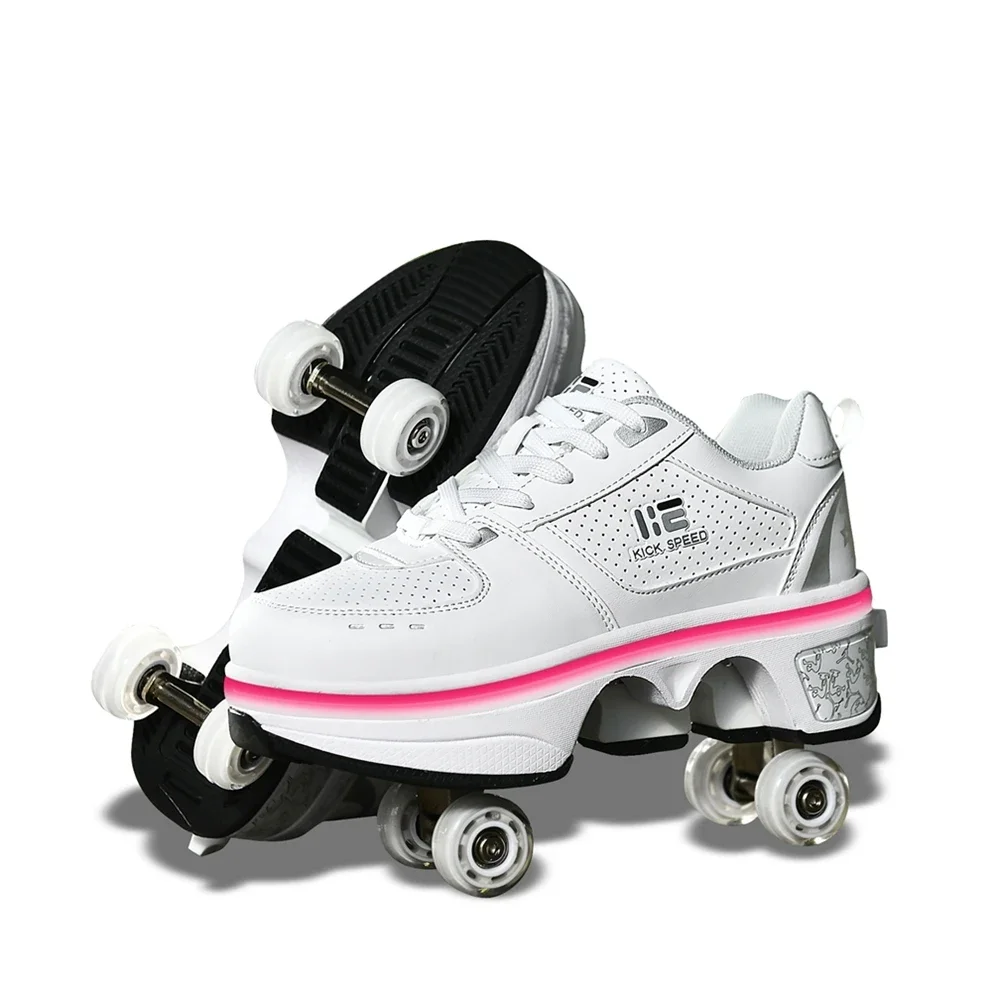 2024 Skate Shoes Roller Roller Skate Shoes with 4 Wheels for Wholesales Outdoor Reaction Sports Equipment