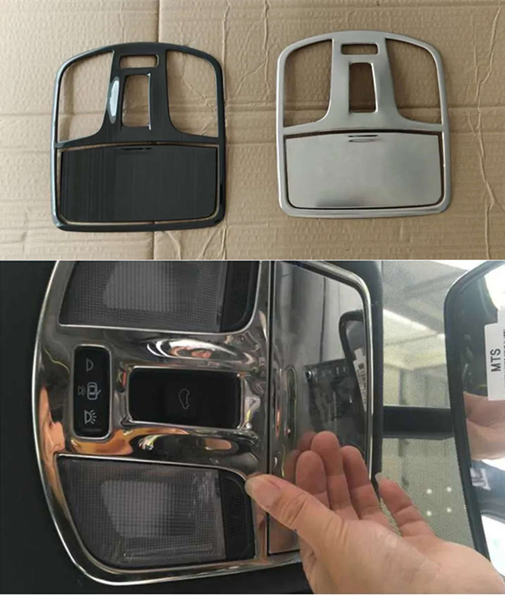 For Hyundai Kona Kauai 2017 - 2022 Stainless Steel Car Inner Inside Head Read Reading Switch Light Lamp Frame Trim Hoods