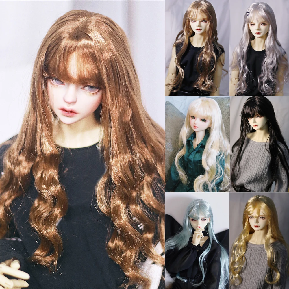 

D04-P118 children handmade toy 1/3 1/4 1/6 SSDF doll BJD/SD doll's Daily Wave Milk Silk Long Wig 1pcs