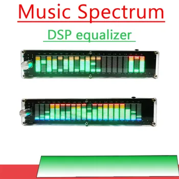 LED music spectrum display Multimode DSP equalizer level indicator light rhythm analyzer VU meter USB 12V car power amplifier