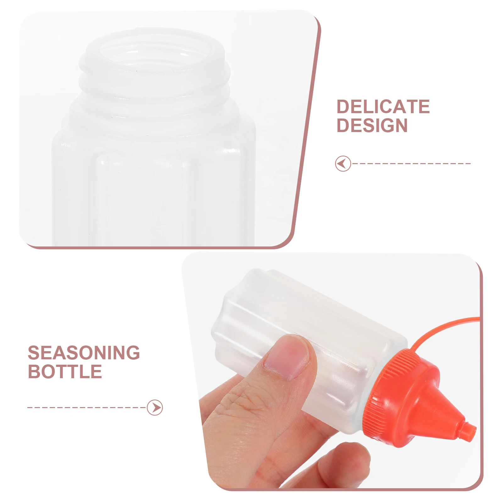 

4 Pcs Squeeze Bottle Seasoning Sauce Travel Pp Reusable Salad Dressing Container