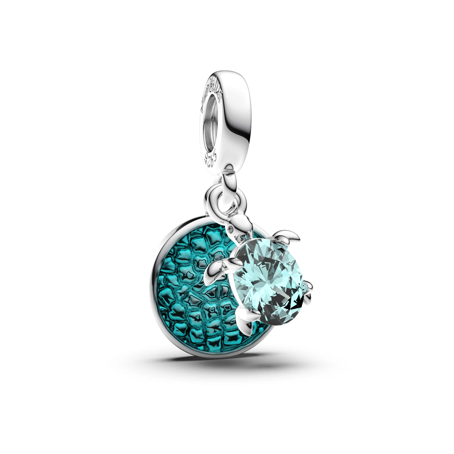 Manyilus S925 Silver Ocean Turtle Crystal Charm Original Bracelet Sparkling Sea Animal Jewelry Pendant DIY Nautical Life Gift view 6