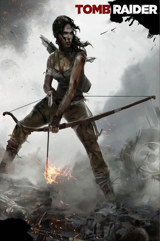 

Tomb Raider Lara Croft Game Print Art Canvas Poster For Living Room Decoration Home Wall Picture