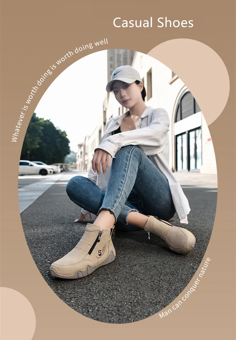 Neue Frühjahr Frauen Stiefeletten Outdoor Casual Wanderschuhe Mode Bequemen frauen Schuhe High Top Herbst frauen Turnschuhe – Detail 3