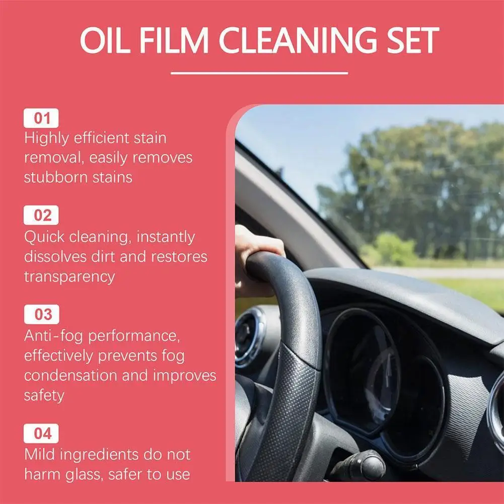 Car Glass Oil Film Remover Mouse Glass Cleaning Board Compound Windshield Cleaner Car Glass Coating Clear Window Auto Detailing